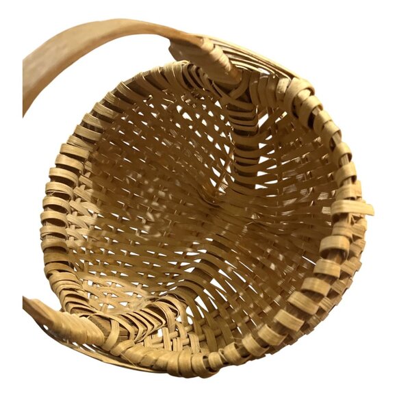 Vtg Buttocks God's Eye Woven Egg Gathering Basket Primitive Country Farmhouse - Picture 6 of 6
